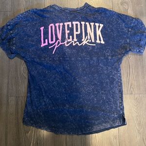 PINK by Victoria’s Secret Small tie dye distressed tee. Logo on front and back